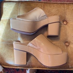 Schutz platform tan heels